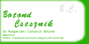 botond csesznik business card